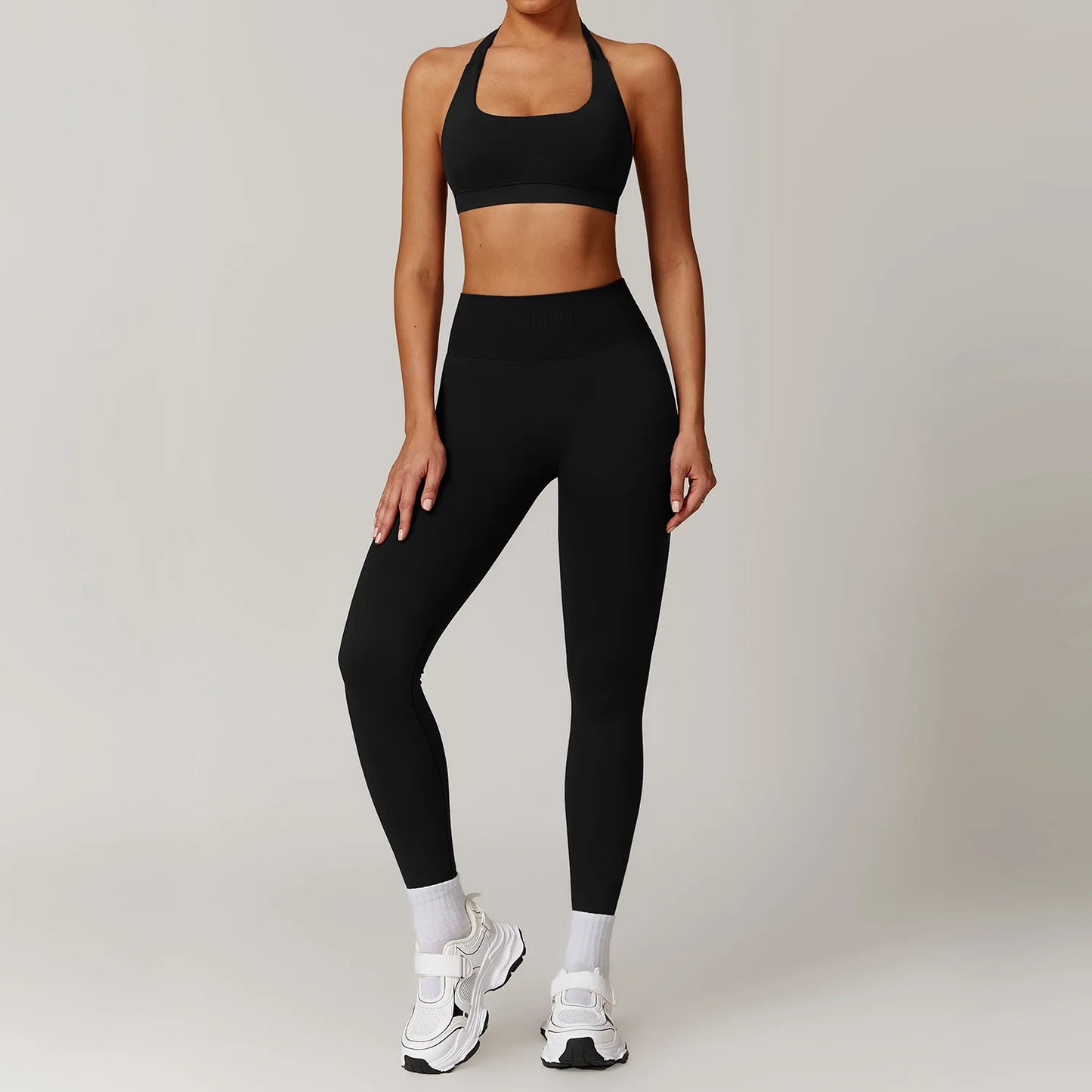 Women Seamless Yoga Set 2PCS Workout Set Sportswear Gym Clothing Fitness Long Sleeve Jacket High Waist Leggings Sports Suits